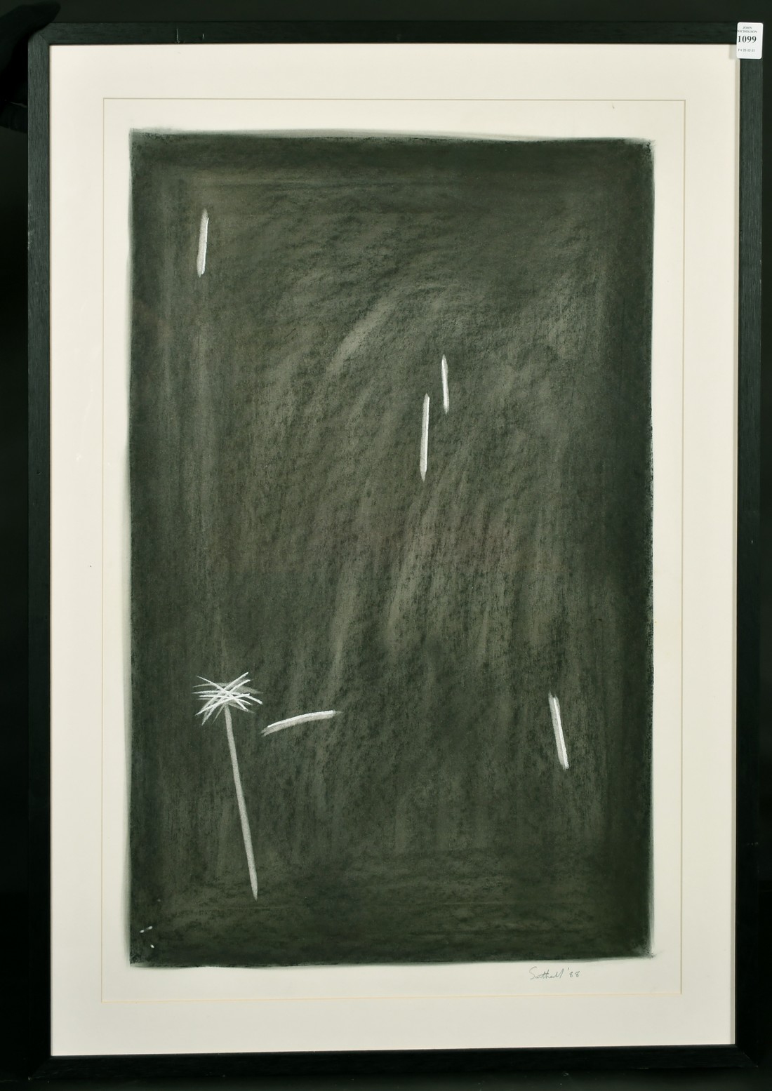 A. Southall (Australian) Untitled abstract composition in grey and white, lithograph, signed in - Image 2 of 4