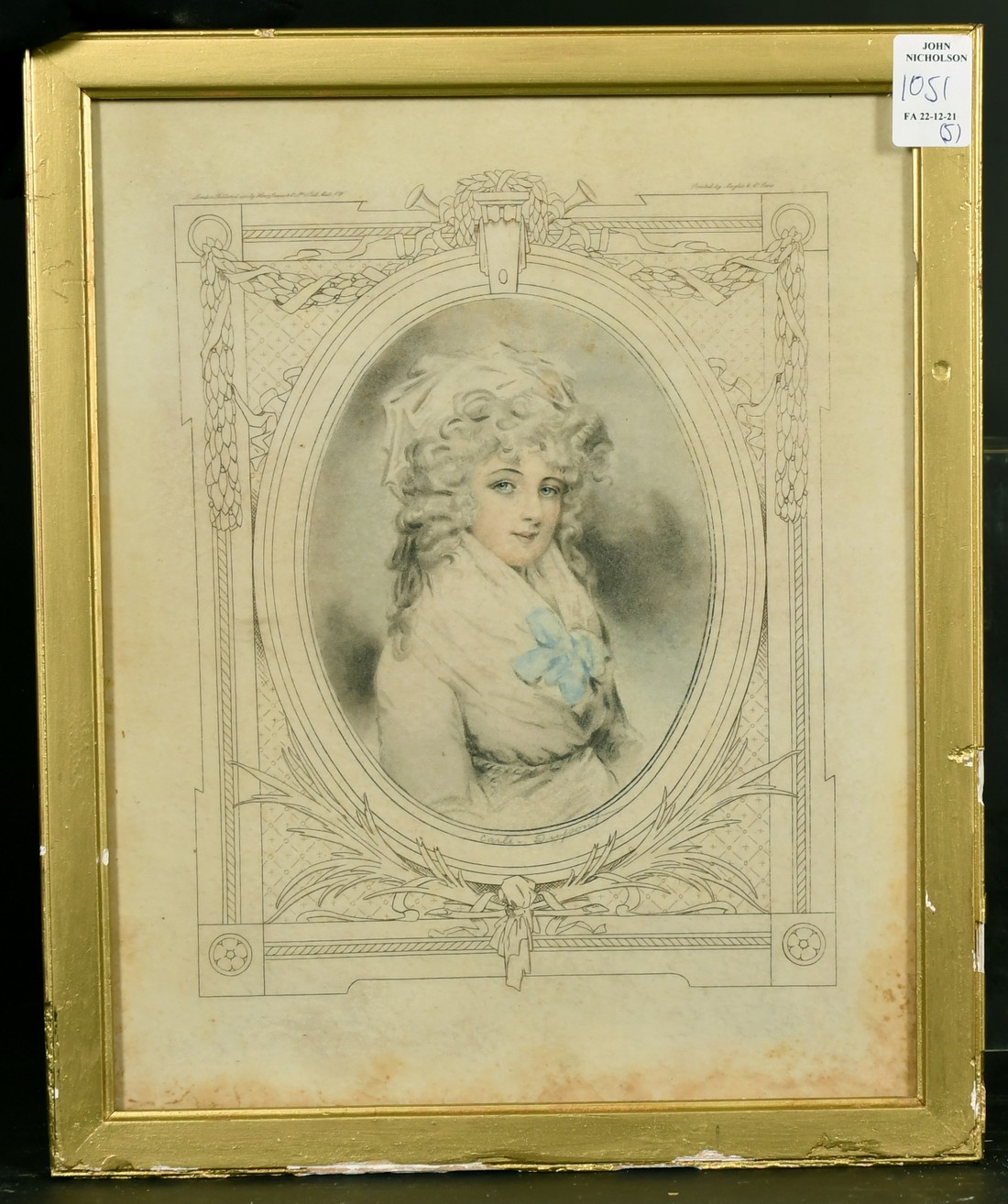 After John Downman (1750-1824) Five coloured lithographs, Portraits of ladies, published 1908 and - Image 4 of 7