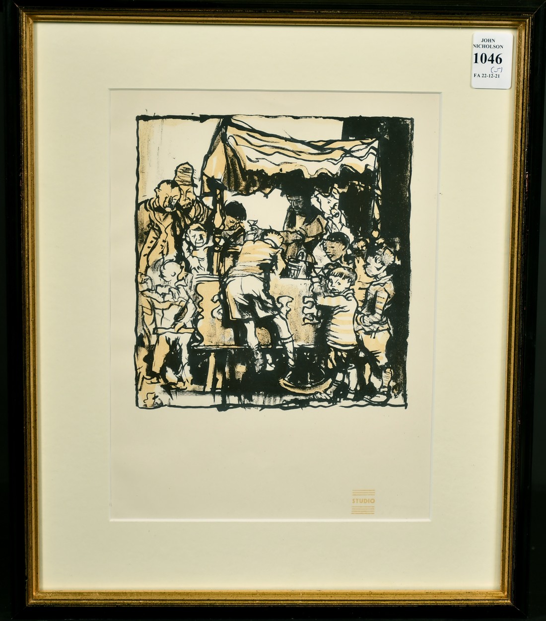 A group of five lithographs from The Studio magazine, after Brangwyn, West, Forain and other, all - Image 5 of 6