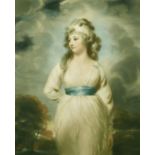 After Thomas Lawrence, print of Amelia Stewart Marchioness of Londonderry, indistinctly signed in