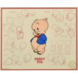 Warner Brothers Inc. 1991, 'Porky Pig', model series, hand painted animation art, Bob Clampett,