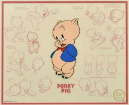 Warner Brothers Inc. 1991, 'Porky Pig', model series, hand painted animation art, Bob Clampett,