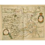 William Blaeu, 'La Principaut d'Orange et Comtat de Venaissin', a hand coloured 17th Century map,