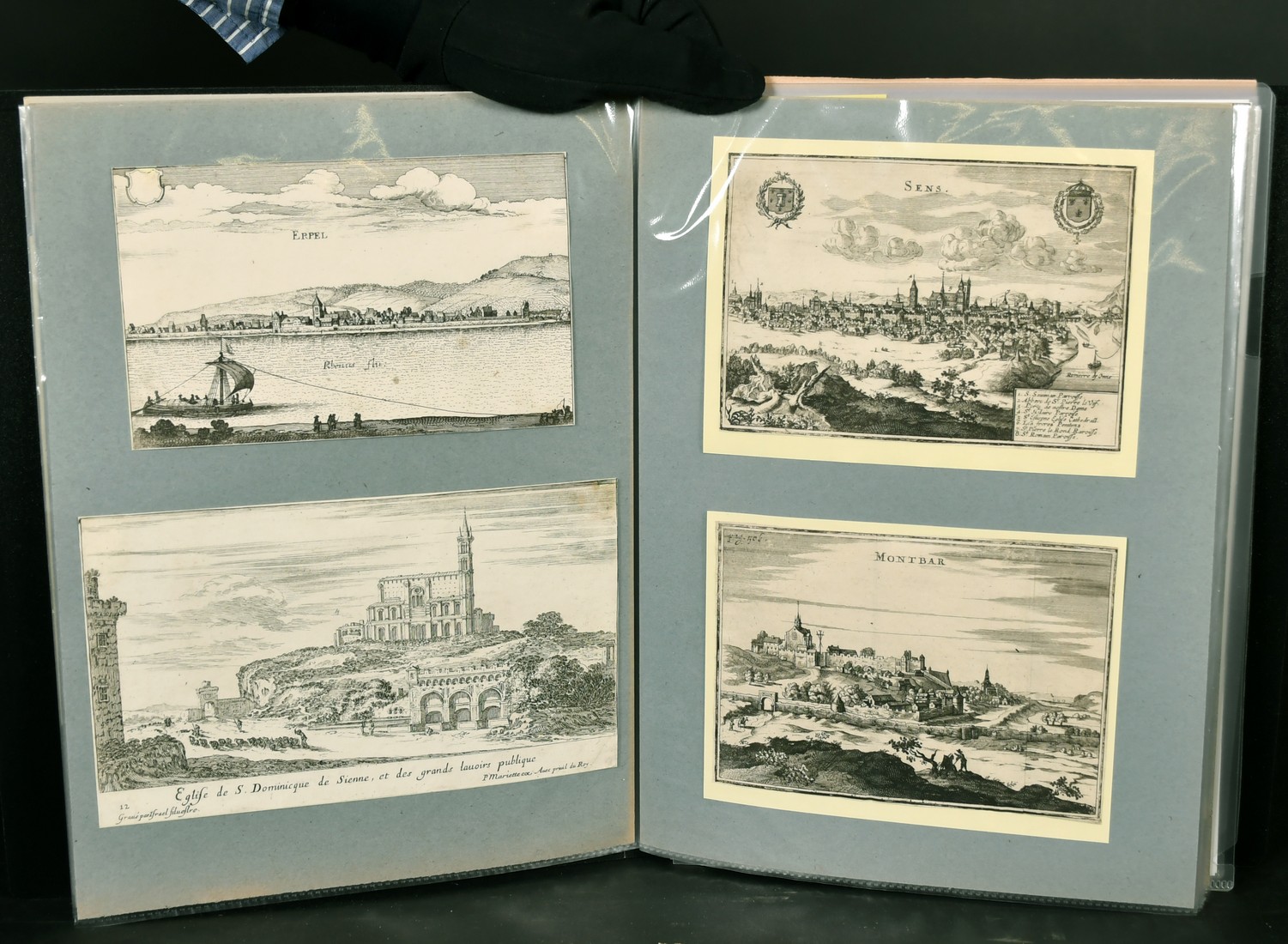 A folio of Old Master engravings of Continental City views and other later prints and sketches, - Image 2 of 4