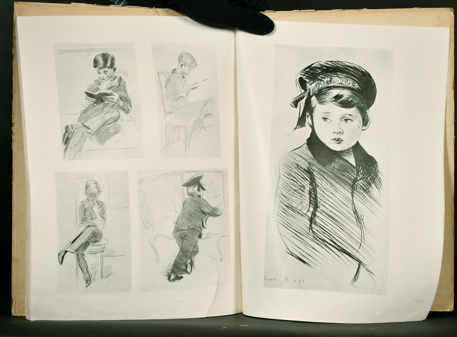 After Paul Cesar Helleu 'Nos Bebes', hardback book published by H. Bouquet, Paris, 14.5" x 10.5". - Image 3 of 3