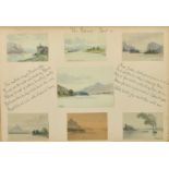 English School, circa September 1914, A collection of seven tourist watercolours of scenes on the
