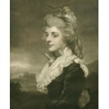 John Jones after Joshua Reynolds, a portrait of Miss Kemble, mezzotint, 15" x 10.5".