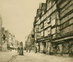 Dorothy Sweet (active 1920-1929) British, etching of 'Holborn' signed in pencil, 8" x 9".
