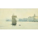 Frederick Charles Mulock (1866-1931) British, 'Calm, Bideford River', watercolour, signed and