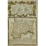 Four small antiquarian maps, Middlesex, Shropshire, Glamorgan, Monmouthshire, 7.5" x 5.25" to 6.