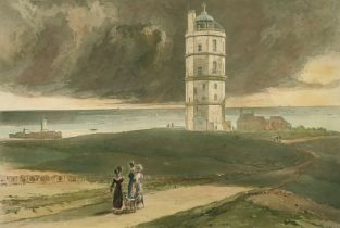 William Daniel (1769-1837) British, 'North Foreland Light House', hand coloured aquatint, 9" x