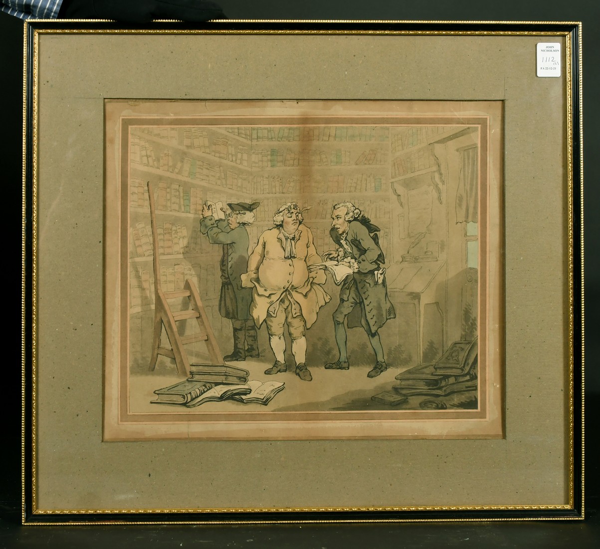 Alken and Rowlandson after Wagstaff, tinted aquatint 'Manager and Spouter' relating to the actor - Image 3 of 3