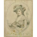 After John Downman (1750-1824) Five coloured lithographs, Portraits of ladies, published 1908 and