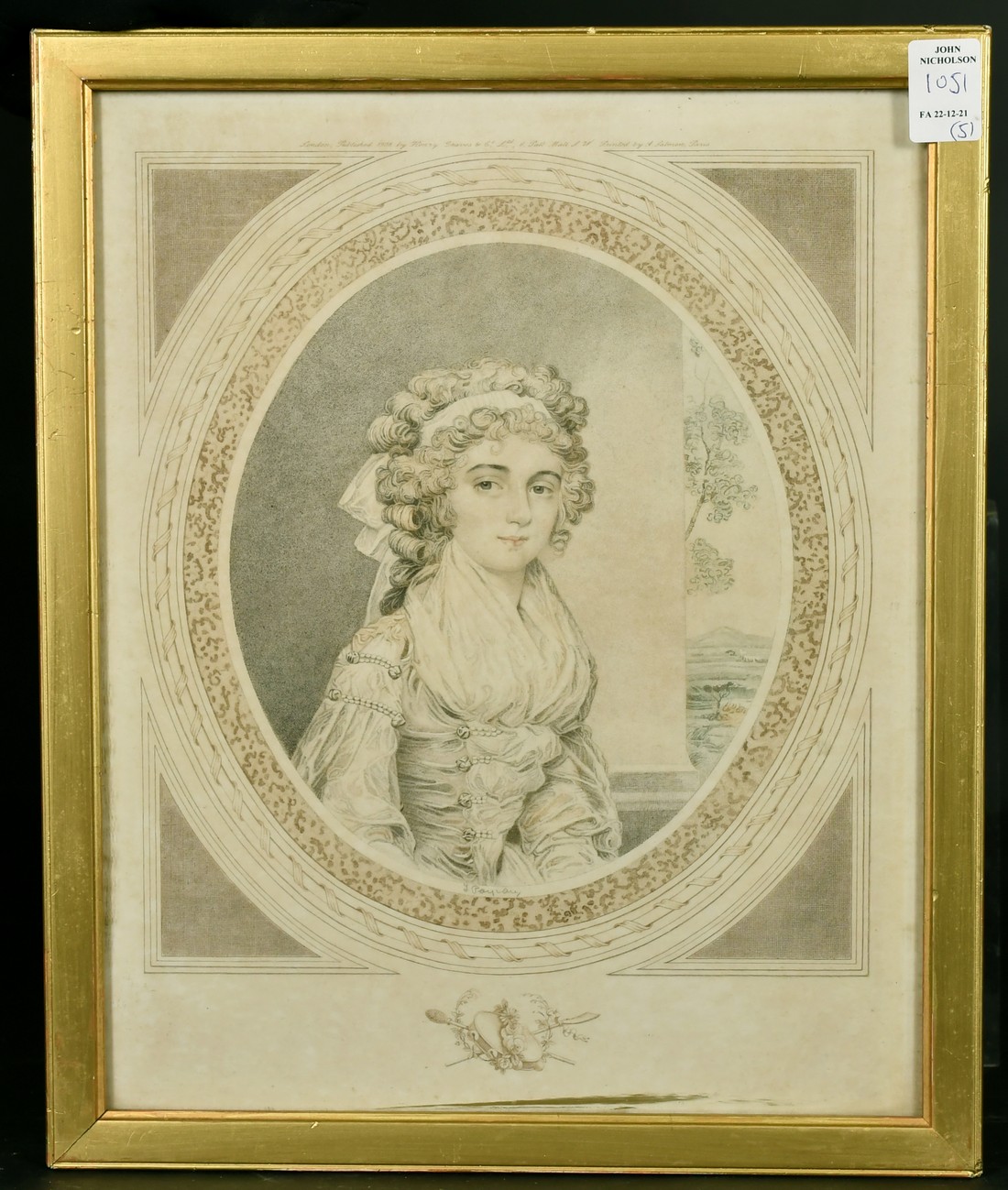 After John Downman (1750-1824) Five coloured lithographs, Portraits of ladies, published 1908 and - Image 6 of 7