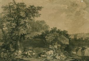 Nicolas de Launay (1739-1792) after Georges-Frdric Meyer (1735-1779), 'La Chute Dangereuse', 18th