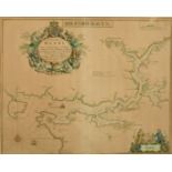 Greenuile Collins, A hand coloured engraved map/chart of Milford Haven, 18" x 22.75".