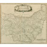 Suffolk, by Robert Morden, engraving, 18th Century, 14.5" x 17".