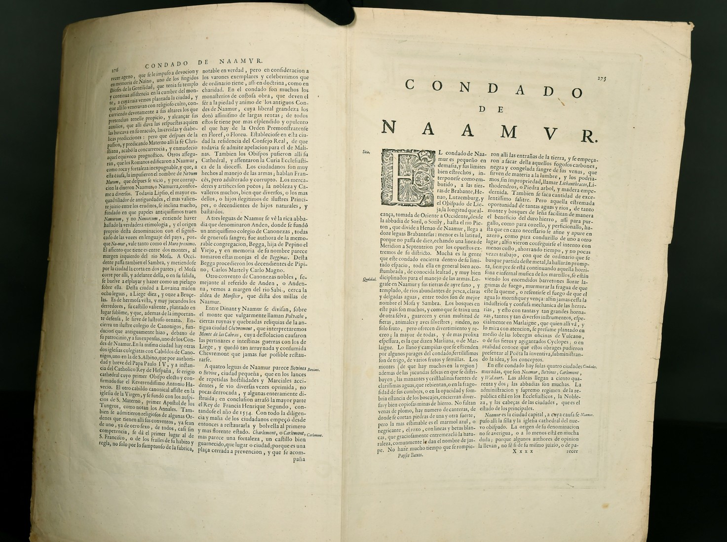 'Namurcum Comitatus Auctore Iohann Surhonio', after Blaeu, a 17th Century outline coloured map, - Image 3 of 3