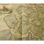 Frederik de Wit, 'Zelandiae', a hand-coloured 17th Century map, 18.5" x 21.5", (unframed).