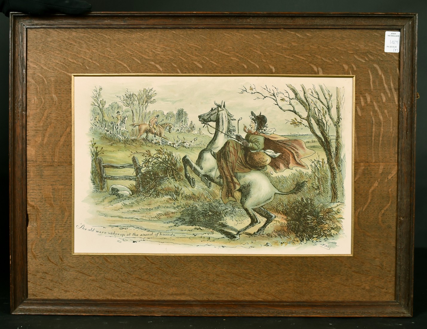 Hablot Knight Browne (1815-1882) 'Phiz', Dame Perkins and her Grey Mare, a set of 8 coloured prints, - Image 2 of 10