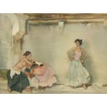 After William Russell Flint, 'The Chateau Garden, Languedoc', along with two similar prints,