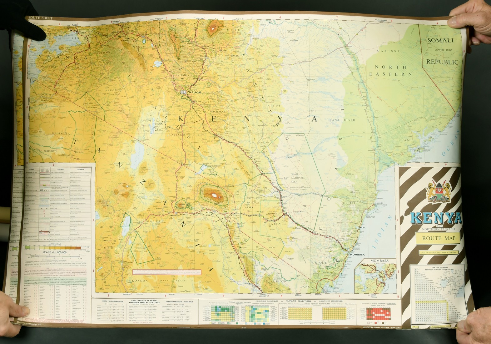 A group of 4 Kenyan maps published circa 1972 and one other of locations of coal mines in the UK, - Image 3 of 4