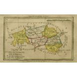 Carte du Departement de L'Orne, circa 1795, hand coloured engraving, 4.5" x 7".