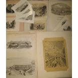 TOPOGRAPHICAL Engravings, 19th c., 2 albums & loose (Q).