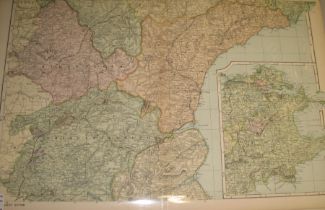 [MAPS] 5 col. printed d-p maps of WALES, ca. 1898 (5).