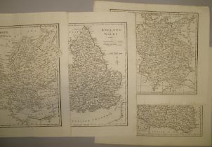 [MAPS] 8 b/w/ maps of Ireland England & Wales, Europe, Spain & Portugal, France, United provinces,