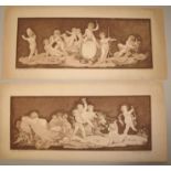 [PRINTS] BARTOLOZZI (F.) / KAUFFMAN (A.) pair of unframed engr. / aquatint scenes of putti, 6.5 x 14