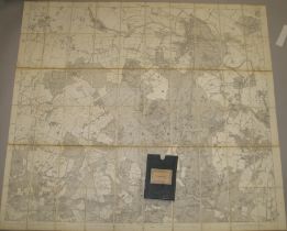 [MAP] large folding linen-backed map of WINDSOR GREAT PARK, with slipcase, 44 x 50 inches, O.S.,