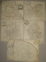 [MAPS] MORDEN, Surrey; East Riding of Yorkshire; Warwickshire; Staffordshire and Norfolk. (5).