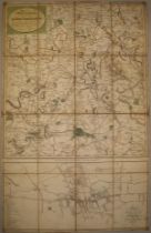 [MAP] BETTISON (S.) "Country Twenty Miles Round Cheltenham," h-col'd, linen-backed folding map, 28 x