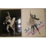 [BALLET] 2 x b/w photos 9 x 8 inches, signed by Jelko YURESHA & Belinda WRIGHT (2).