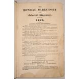 [INDIA] The Bengal Directory and General Register, 1827, 8vo, incl. 1 folding table, ends with