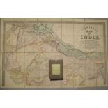 [MAP / INDIA] "STANFORD'S Map of India, based on the Surveys...", h-col'd sectioned litho map on 2