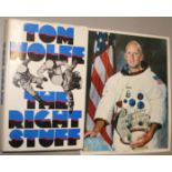 [ASTRONAUTS] FULLERTON (Charles G.) SIGNED col. photo; WOLFE (Tom) The Right Stuff, 1st UK edn. in