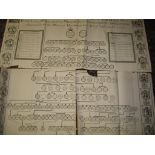 NUTTING (J.) Genealogical...Table of the Royal Lion of England, engraving, 2 of 3 sheets, 20 x 45