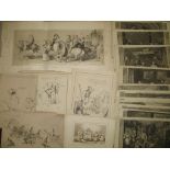 [SATIRE] coll'n of prints by Hogarth; satire of the STOTHARD / William Bake processional print