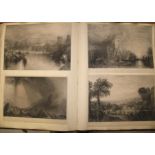 SCRAP ALBUM, large folio, with engravings after J. M. W. Turner, plus topographical, portrait &