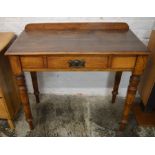 Small Victorian oak serving/writing table W 92cm D 46cm Ht 78cm
