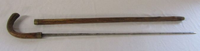 Molf of Birmingham sword stick (total length approx 93 cm)
