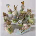 11 Beswick Beatrix Pottery figures inc The old woman who lived in a shoe, Samuel Whiskers, Mrs