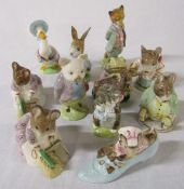 11 Beswick Beatrix Pottery figures inc The old woman who lived in a shoe, Samuel Whiskers, Mrs