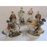 Selection of Alfretto figurines inc Duke of Wellington and Admiral Lord Nelson