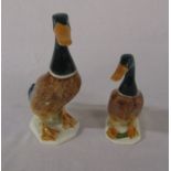 2 Beswick ducks inc 756-1 (tallest H 18 cm)