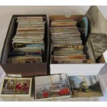 2 boxes of mainly 20th century postcards and greeting cards