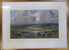 Henry Morley (1869-1937) framed watercolour landscape 'A Hampshire Moorland' 70 cm x 51 cm (size