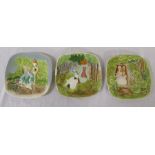 3 Beswick 'Scenes from Beatrix Potter' plates 1979, 80 and 81 19.5 cm x 19.5 cm